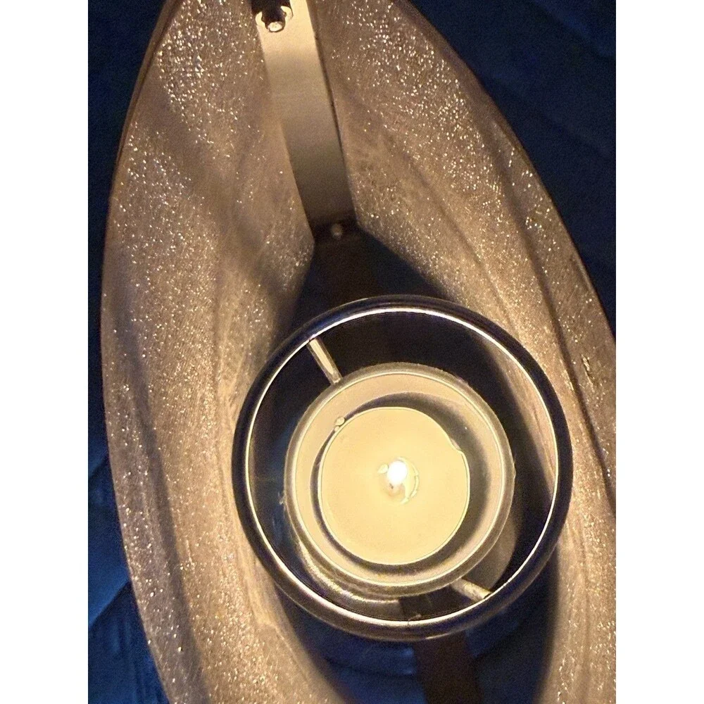 Yankee Candle Scenterpiece Electric Wax Warmer Silver Leaf Pattern Easy Meltcup